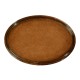 Mahogany and leather inlaid oval lamp table