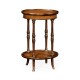 Mahogany and leather inlaid oval lamp table