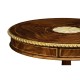 Mahogany And Mop Drum Side Table