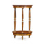 Mahogancy and brass round side table with tray