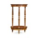 Mahogancy and brass round side table with tray