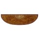 Burl and mother of pearl inlaid demilune console
