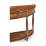 Burl and mother of pearl inlaid demilune console
