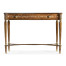 Burl & mother of pearl console