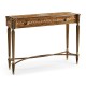 Burl & mother of pearl console