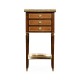 Mahogany and Leather inlaid lamp table with drawers
