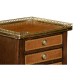 Mahogany and Leather inlaid lamp table with drawers