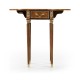 Burl & mother of pearl oval pembroke table