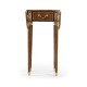 Burl & mother of pearl oval pembroke table