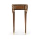 Burl & mother of pearl oval pembroke table