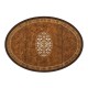 Burl & mother of pearl oval pembroke table