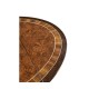 Burl & mother of pearl oval pembroke table