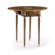 Burl & mother of pearl oval pembroke table