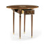 Burl & mother of pearl oval pembroke table