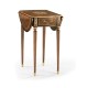 Burl & mother of pearl oval pembroke table