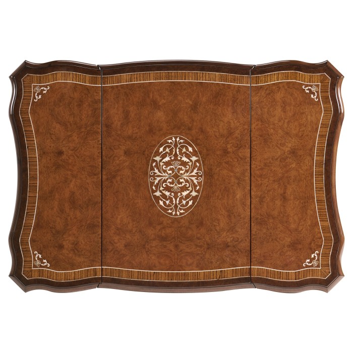 Burl & Mother of Pearl Rectangle Pembroke Table