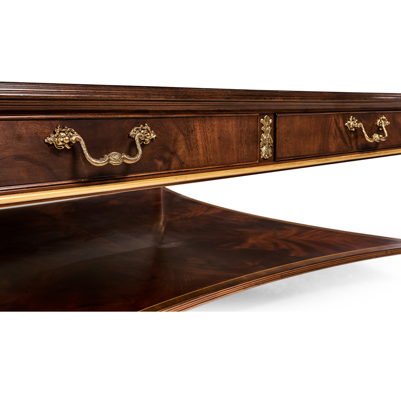 Mahogany William IV style gilded square coffee table