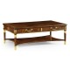 Mahogany William IV style gilded rectangular coffee table