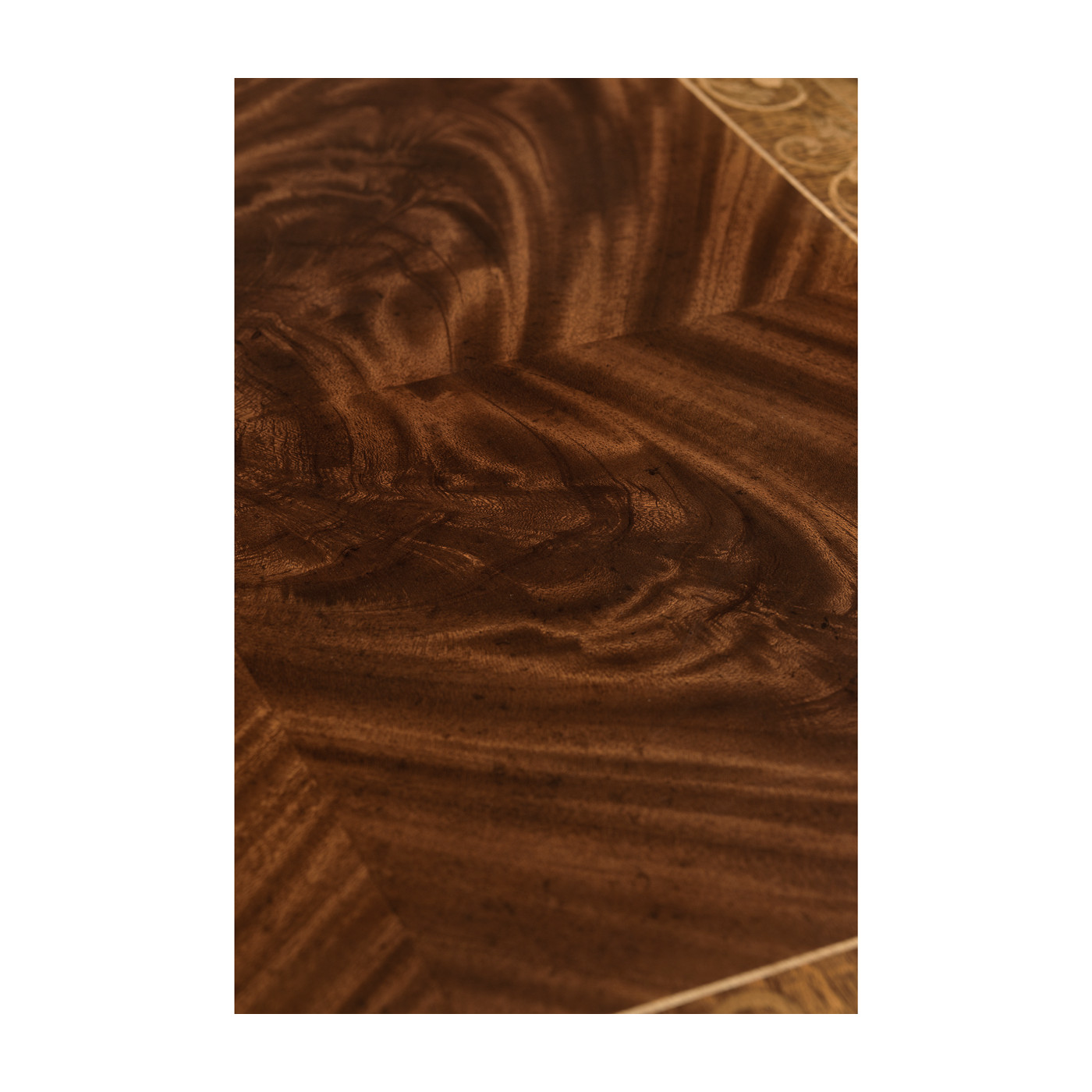 Louis IV style mahogany & gilded square side table