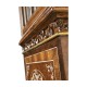 Left Opening Burl & Mother of Pearl Display Cabinet