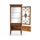 Right Opening Burl & Mother of Pearl Display Cabinet 