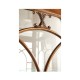 Right Opening Burl & Mother of Pearl Display Cabinet 