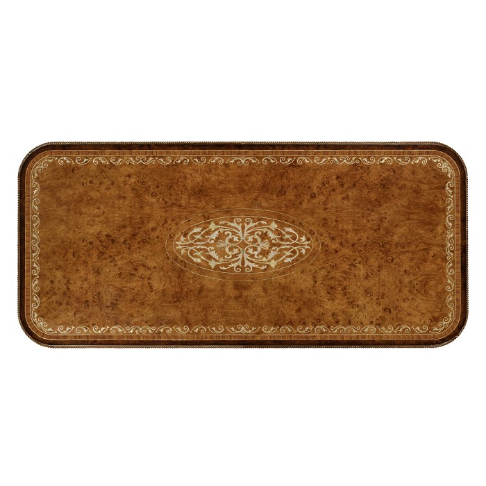 Burl & Mother of Pearl Rectangular Dining Table 95