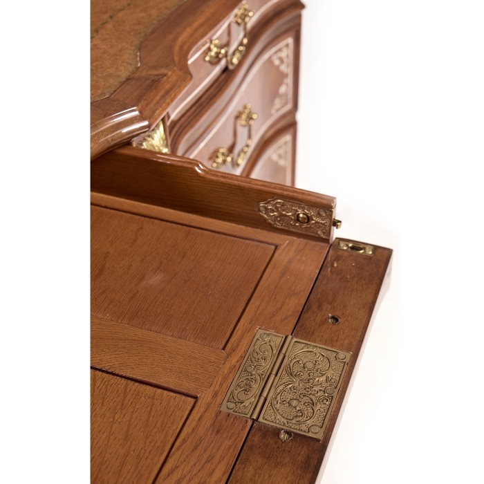Burl & Mother of Pearl Faux Partners Desk
