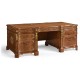 Burl & Mother of Pearl Faux Partners Desk
