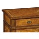 Burl and mother of pearl inlaid chest of drawers