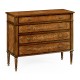 Burl and mother of pearl inlaid chest of drawers