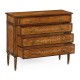 Burl and mother of pearl inlaid chest of drawers