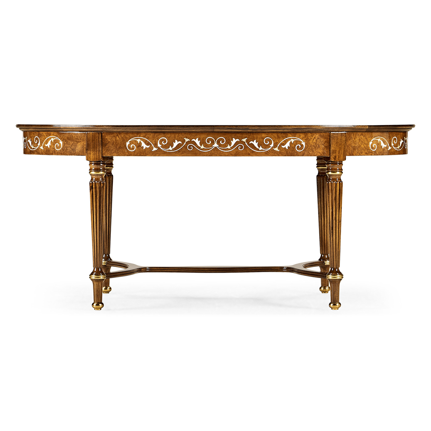 Burl & Mother of Pearl Oval Coffee Table