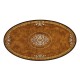 Burl & Mother of Pearl Oval Coffee Table