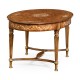 Burl & Mother of Pearl Oval Coffee Table