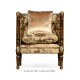 Regency Style Club Chair with Brass Detailing