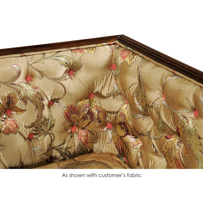 Regency Style Club Chair with Brass Detailing