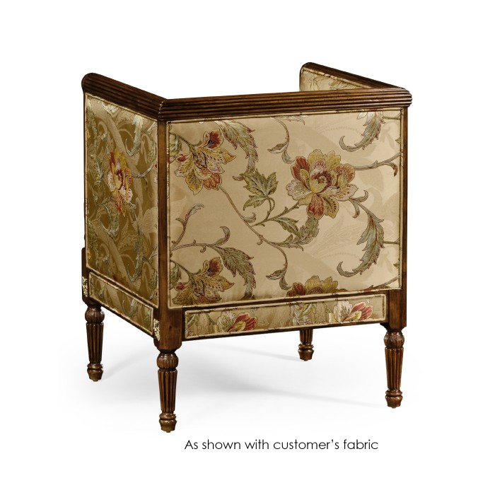 Regency Style Club Chair with Brass Detailing