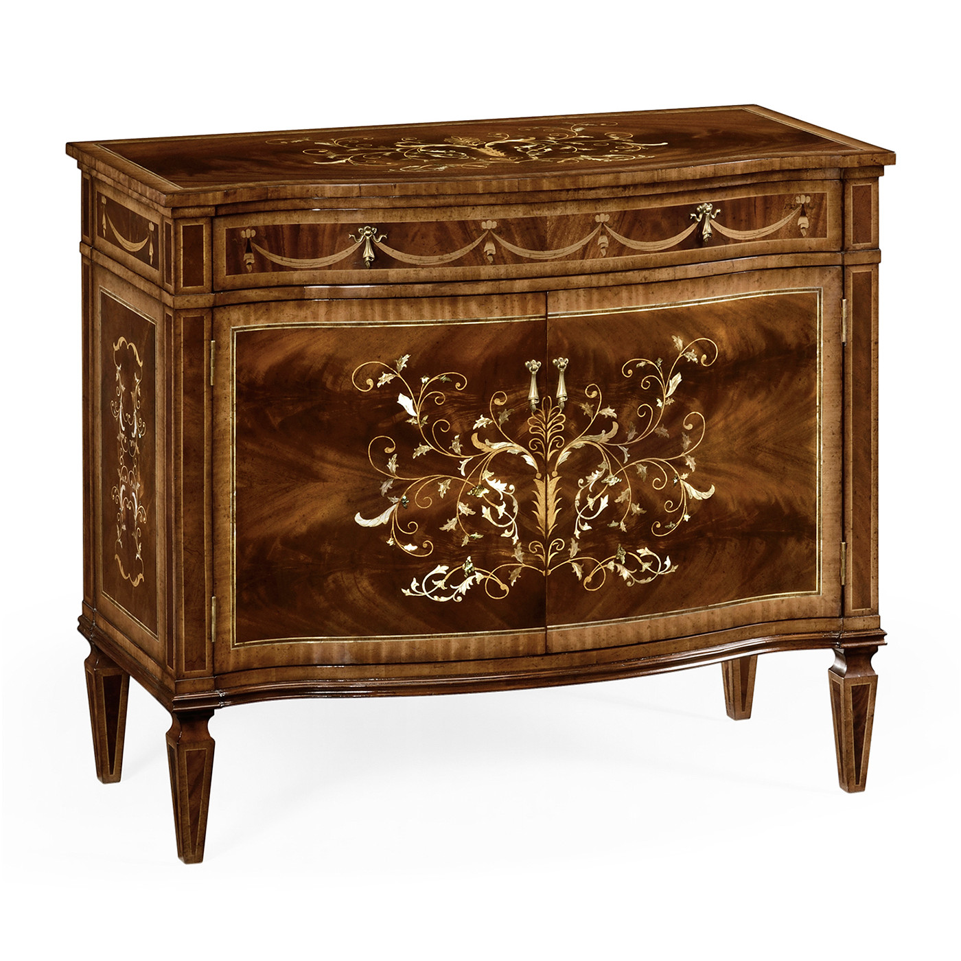 Small Mahogany & Mother of Pearl Side Cabinet