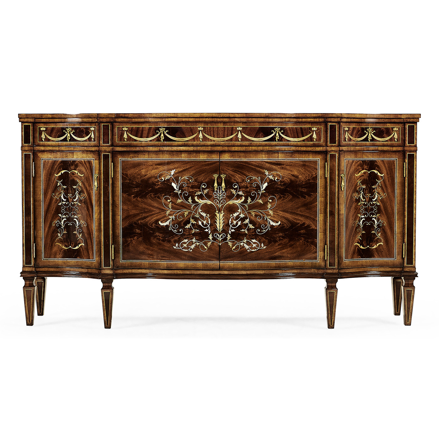 Large side cabinet with fine MOP & marquetry inlay