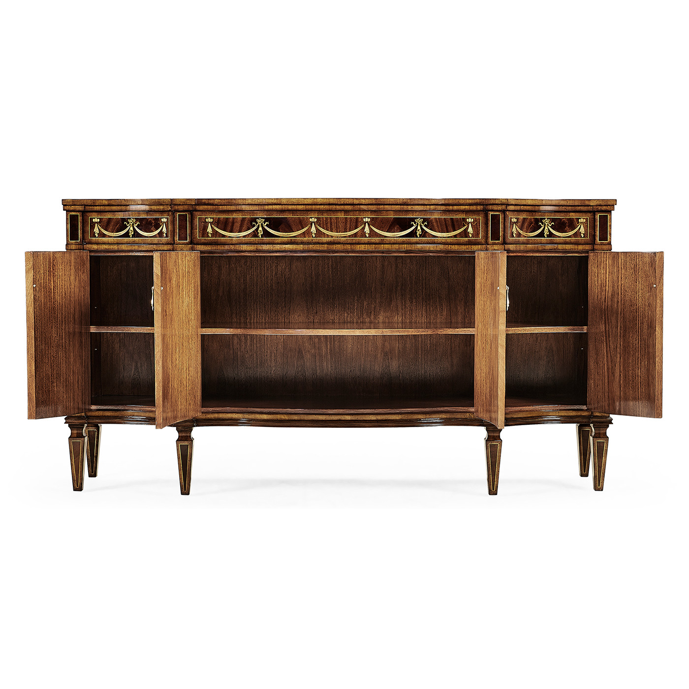 Large side cabinet with fine MOP & marquetry inlay