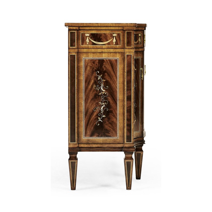 Large side cabinet with fine MOP & marquetry inlay