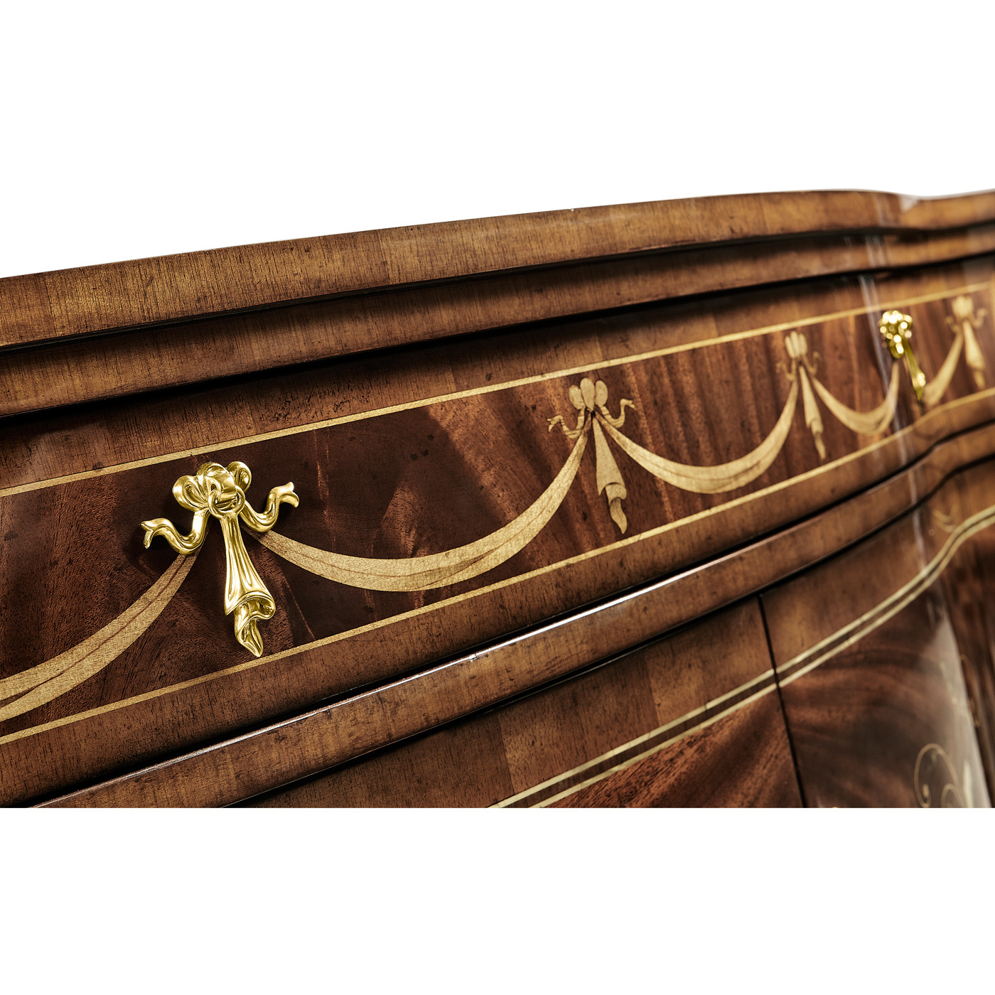 Large side cabinet with fine MOP & marquetry inlay