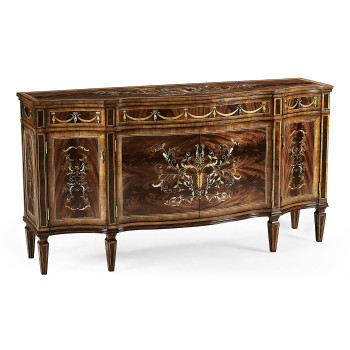 Large side cabinet with fine MOP & marquetry inlay