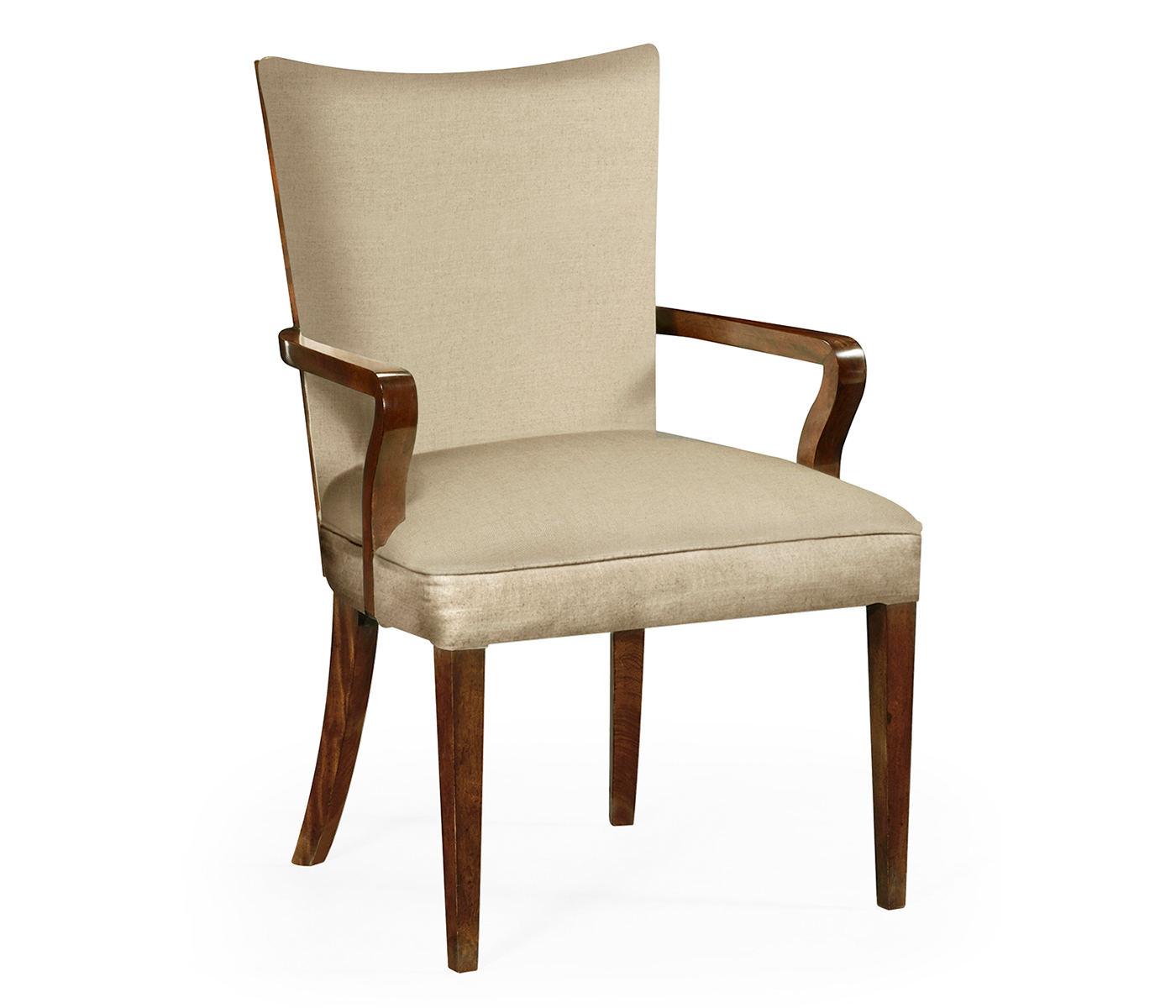 Biedermeier Style Dining Arm Chair with Fine Mop & Marquetry Inlay