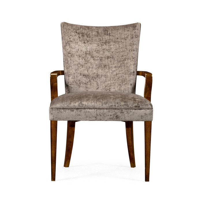 Biedermeier Style Dining Arm Chair with Fine Mop & Marquetry Inlay