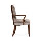 Biedermeier Style Dining Arm Chair with Fine Mop & Marquetry Inlay
