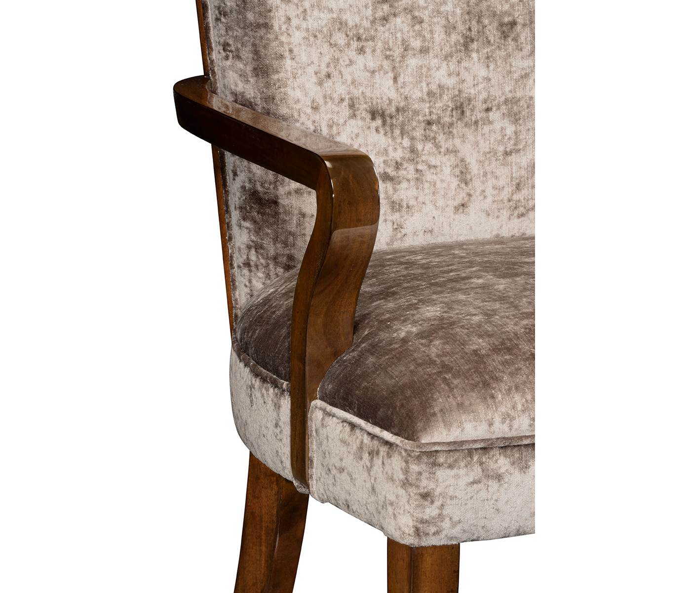 Biedermeier Style Dining Arm Chair with Fine Mop & Marquetry Inlay