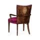 Biedermeier Style Dining Arm Chair with Fine Mop & Marquetry Inlay