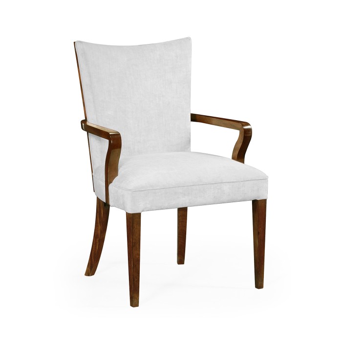 Biedermeier Style Dining Arm Chair with Fine Mop & Marquetry Inlay
